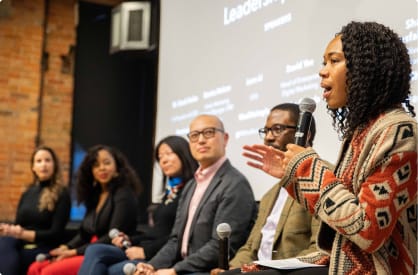 Instructor teaching a class